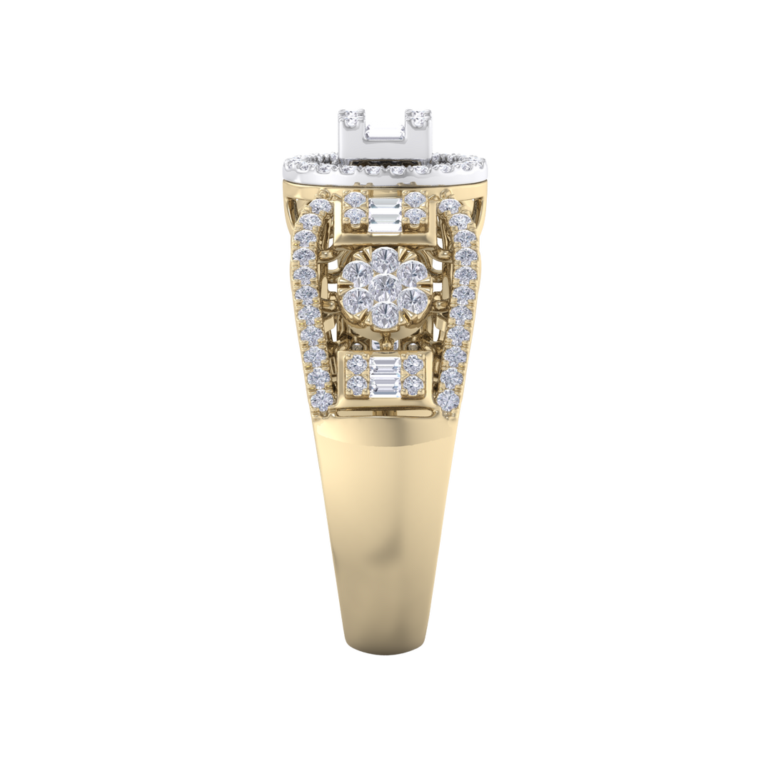 Diamond ring in white gold with white diamonds of 0.99 ct in weight