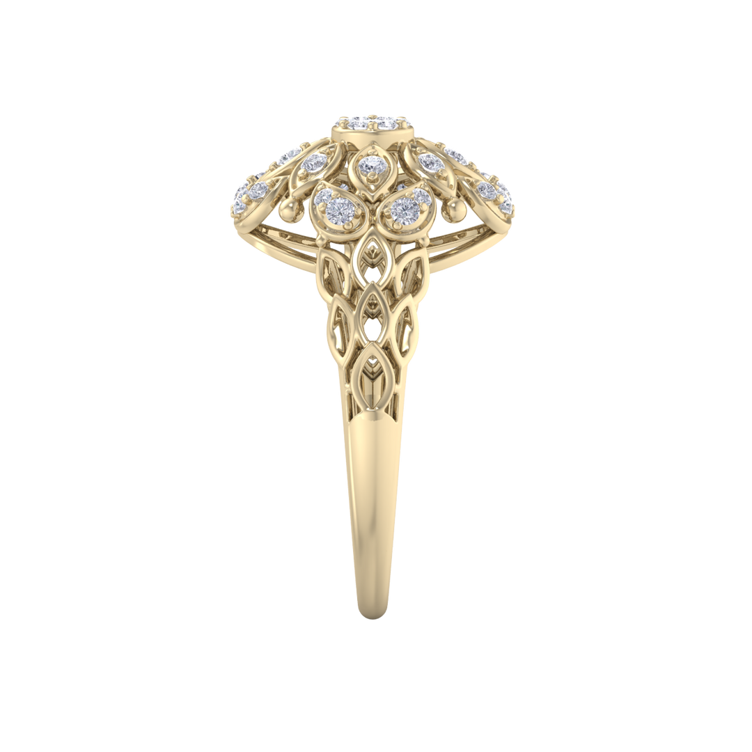 Diamond ring in white gold with white diamonds of 0.26 ct in weight
